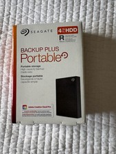Seagate 4TB Backup Plus Portable External Hard Drive (Black) - Brand New
