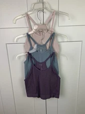 Ododos XL XXL Seamless Ribbed Tank Camisole Cropped Lot Of 3