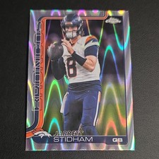 Topps Chrome Jarrett Stidham Denver Broncos Wave Parallel #8 Football Card