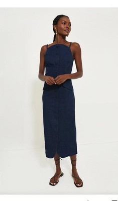 Tuckernuck Lilliana Denim Midi Dress NWT  Extra Small XS