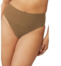 Maidenform Women's Tame Your Tummy Lace Thong XL