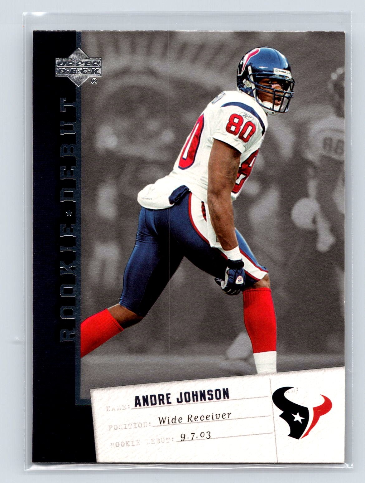 Andre Johnson 2006 Upper Deck Rookie Debut #41 Houston Texans 4-9