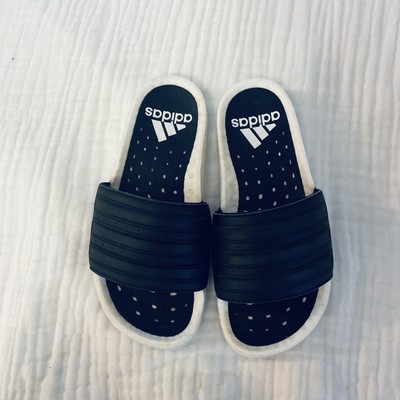 Adidas  Women's Boost Slide Sandals Black White  Size 6