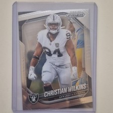 Panini 2025 Prizm Christian Wilkins #40 Las Vegas Raiders Football Card