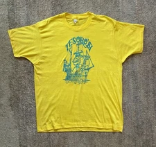Vintage 80’s El Tesoro Tequila Promo T Shirt Mens Size Large Art