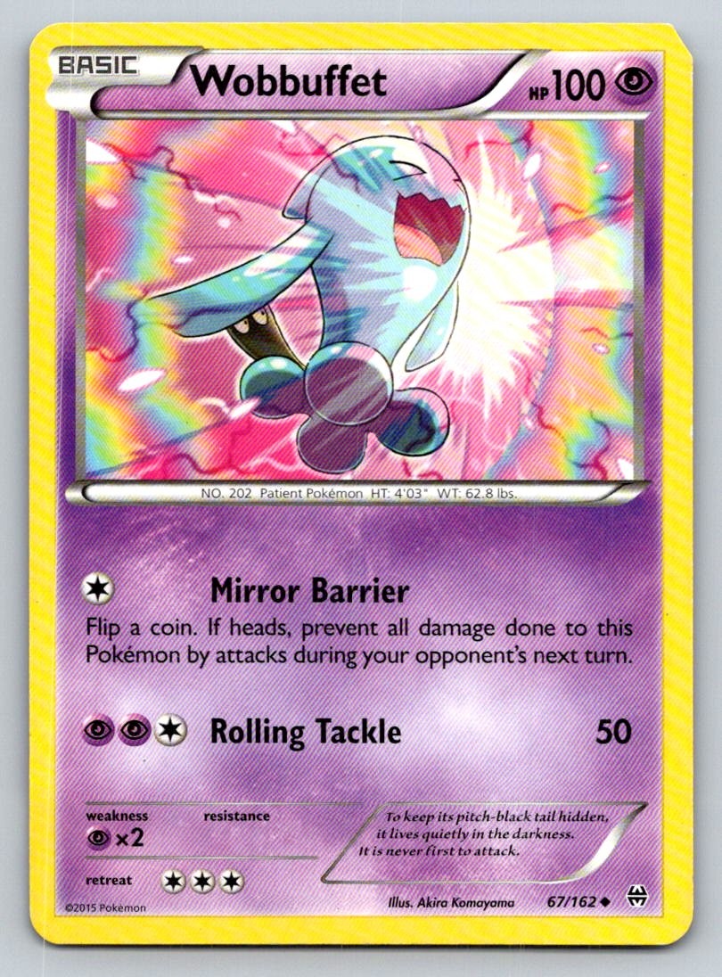 Wobbuffet 67/162 Uncommon BREAKthrough Pokemon Near Mint
