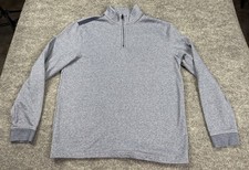 Apt.9 Quarter Zip Mens L Gray Performance Pullover Premier Flex