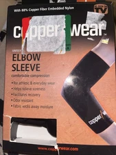Copper Wear Unisex L Compression Elbow Sleeve Large 88% Copper Nylon 12% Spandex