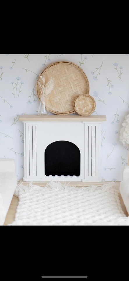 Chimenea/Madera/Macy Mae/Miniatura escala 1:12 Valencia arqueada DH Foto 3 de 4