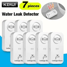 7x Water Leak Alarm Flood Level Overflow Detector Sensor Home Security Alert