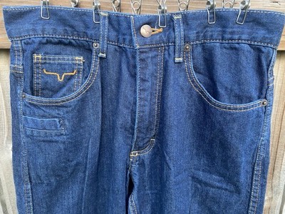 Kimes Ranch CAL Jeans Mens 30x34 USA Made White Oak Denim Western Cowboy