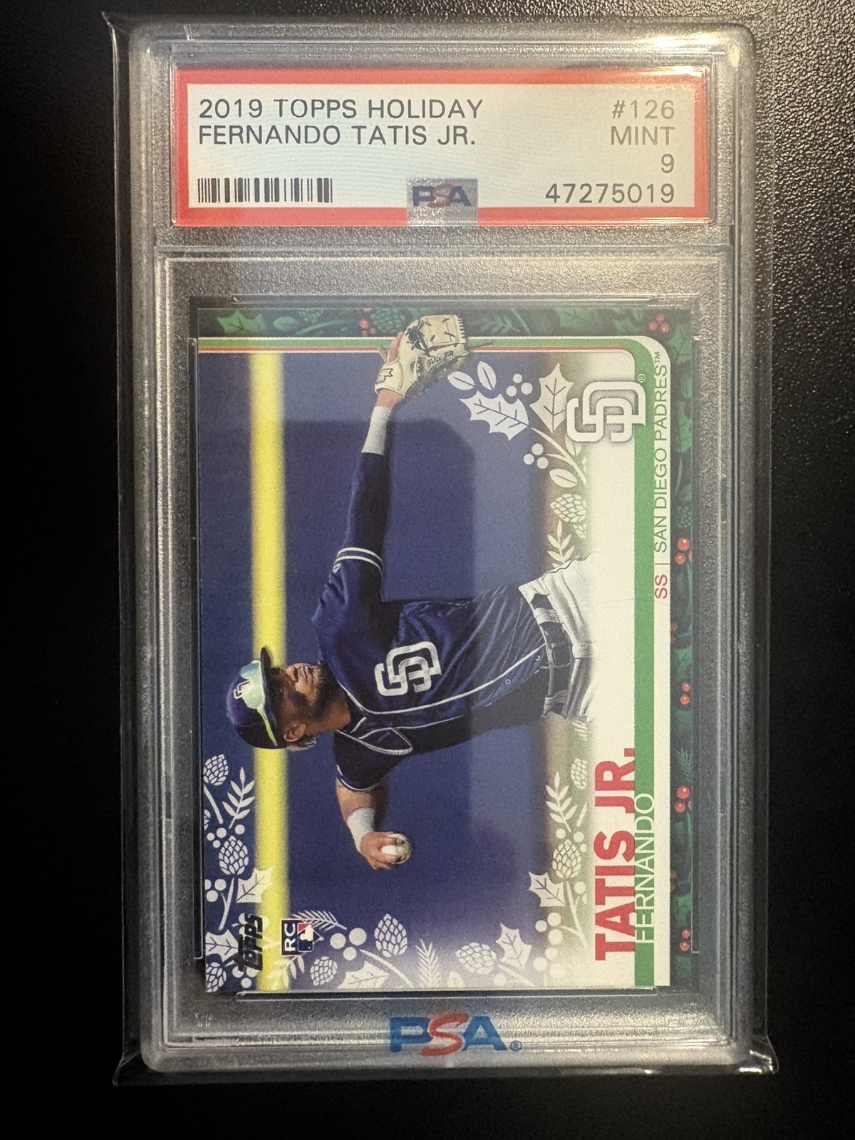 Fernando Tatis Jr. 2019 Topps Holiday RC #HW126 San Diego Padres PSA 9 MINT