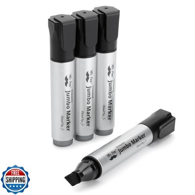 Mr. Pen- Jumbo Permanent Markers, 4 Pack, Chisel Tip, Black, Thick, Large, Wi