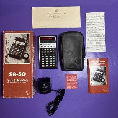 Texas Instruments SR-50 Calculator CIB - Bench Tested Dual-Voltage AC Meter Test