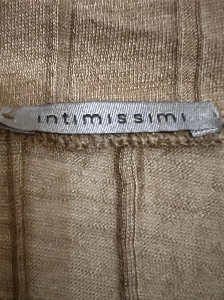 Intimissimi - Cárdigan acanalado camel mezcla de seda/capas de abuela costera - Grande Foto 3 de 4