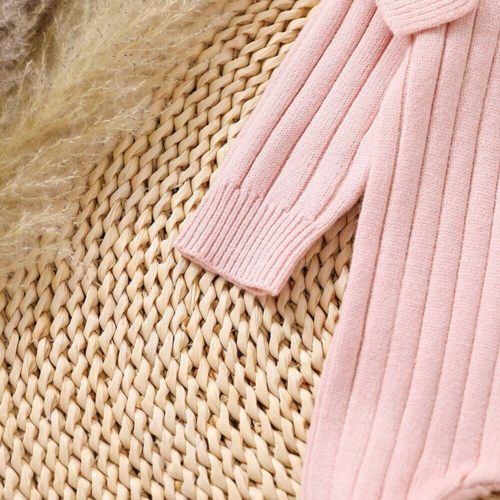 Newborn Infant Boys Girls Knitted Sweater Baby Jumpsuit Romper Outfits Sets - Picture 7 of 13
