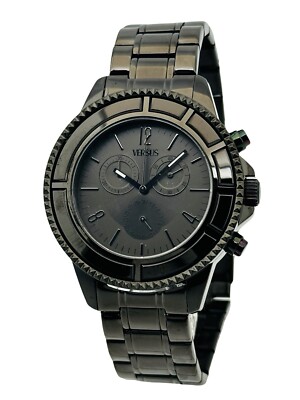 ＧＷ特別企画ꕤ︎︎Sサイズꕤ︎︎3セット販売ꕤ︎︎ Versus by Versace SGN040013 Tokyo Black Dial Black Ion-plated