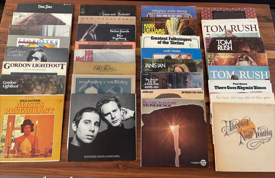 30+ LP Lot Carole King Tom Rush Janis Ian Lightfoot Paul Simon Folk