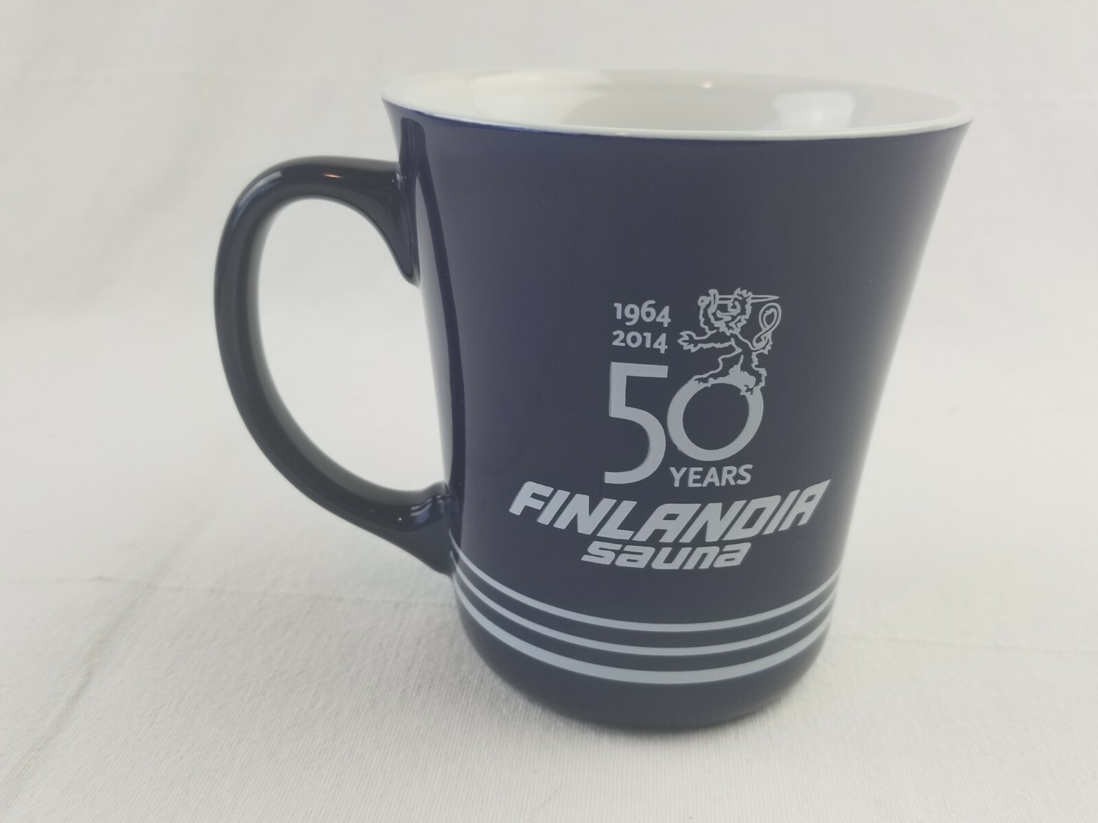 Finlandia Sauna Calentador Taza de Café Bonita Azul Real Raro