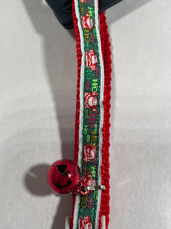 Красный Cat воротник с колокольчиком праздничный веселый старый St Nick зимний воротник коллекции новый - Изображение 2 из 4