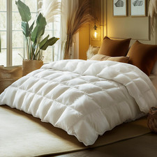 Luxury King Goose Down Comforter, 750 Fill Power, All Season Soft Duvet