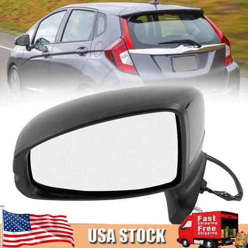 Driver Left Side Mirror Hand Manual Fold 3Pin Black For Honda Fit 2015-2019 2020