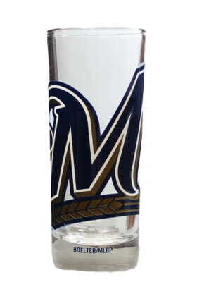 Milwaukee Brewers MLB 2.5 oz Boelter Brands Cordial Hype Shot Glass 