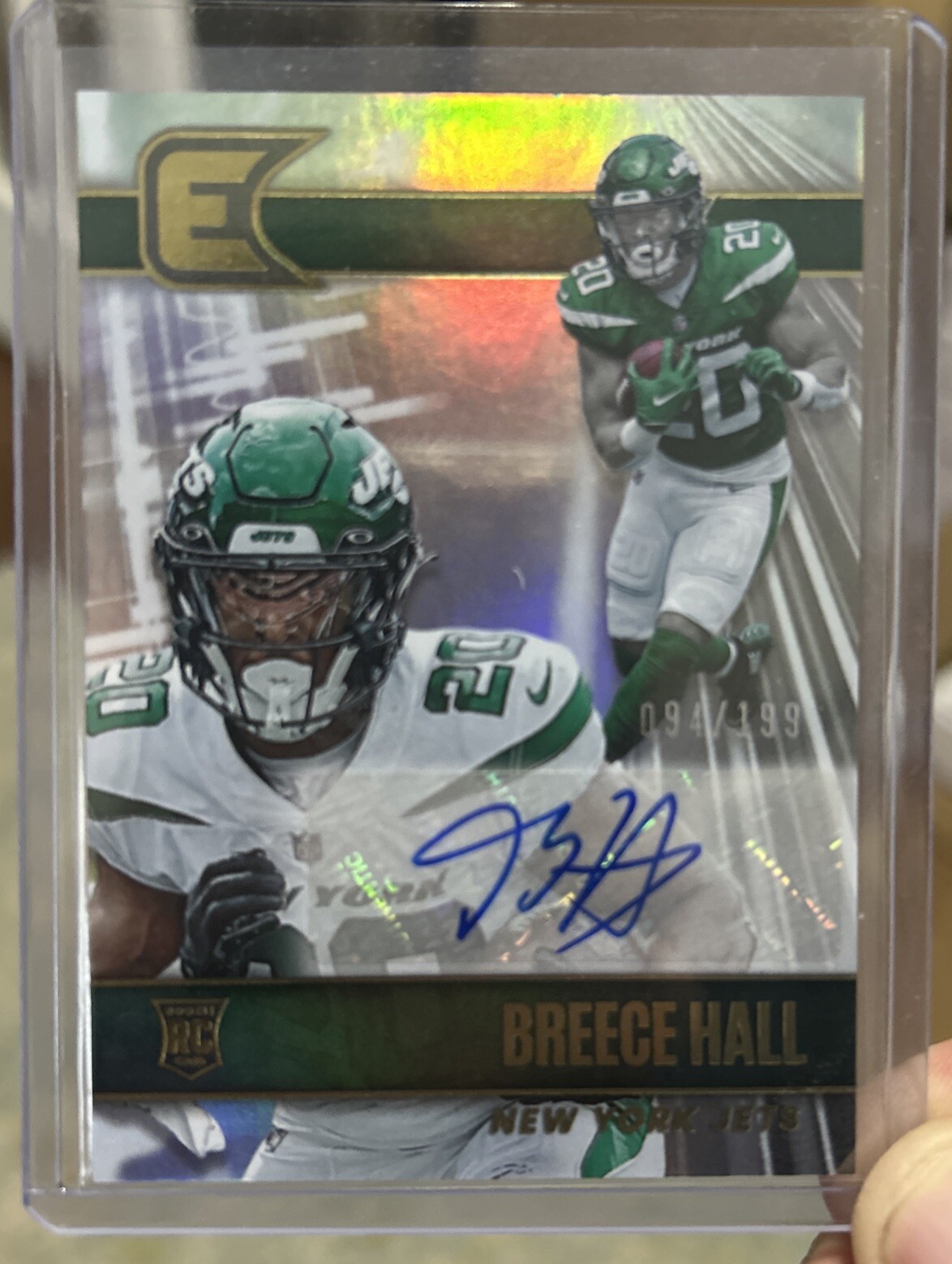 2022 Panini Chronicles Breece Hall Essentials Autographs #ESS-BRH  /199