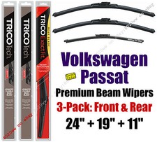 Wipers 3pk Premium Front Rear - fit 2006+ Volkswagen Passat - 19240/190/11G