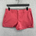 Gap Shorts Womens Size 10 City Short Coral Red Flat Front Chino Pockets