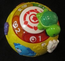 VTech Yellow Wiggle and Crawl Ball Animals Numbers Sounds Lights Songs