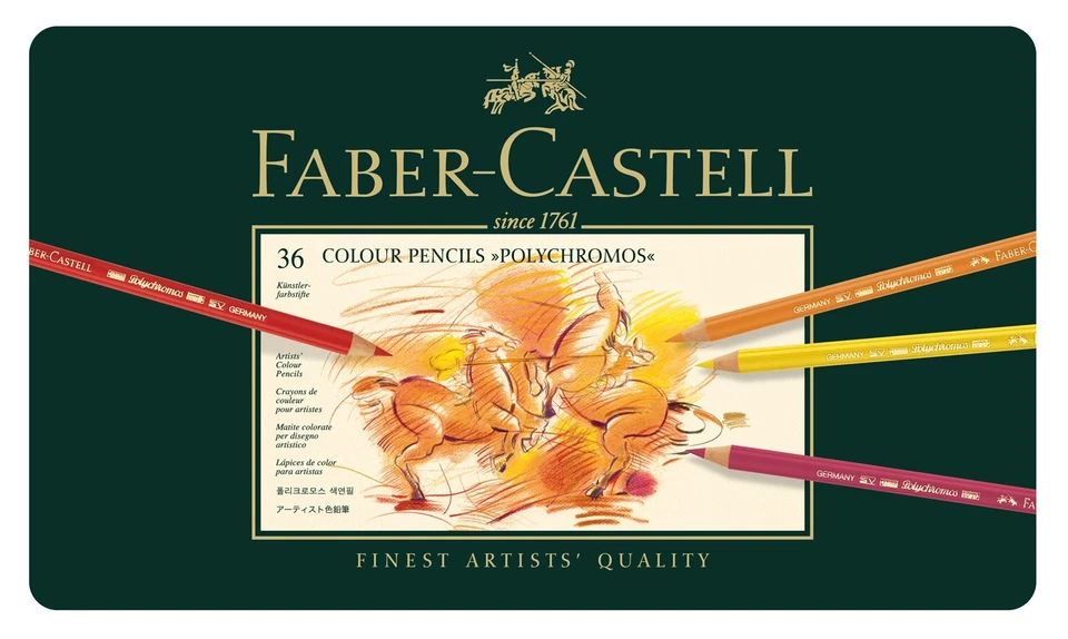 110095 - Farbstifte Polychromos 36er Metalletui und Pitt Graphite Zeichenset - Bild 3 von 4