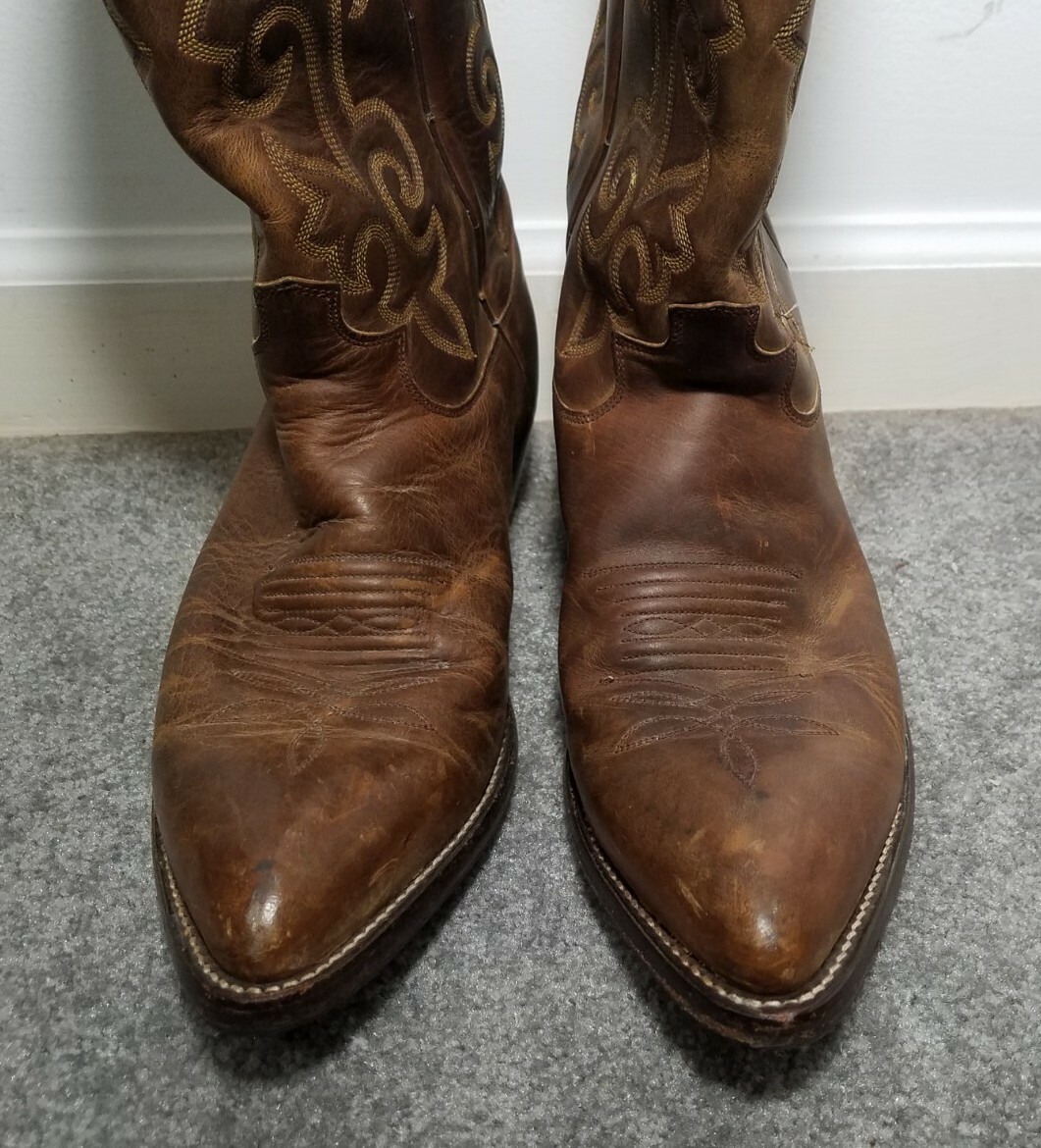Justin Western Boots Style #2252 Bay Apache Distressed Brown  display picture 2