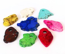 PICK 1pc Magnesite BIG Freeform Slab Focal Pendant gemstone beads large hole