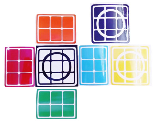 Autocollants de remplacement pour votre Rubik's Cube 3x3x2 couleurs folles classique - Photo 1/1