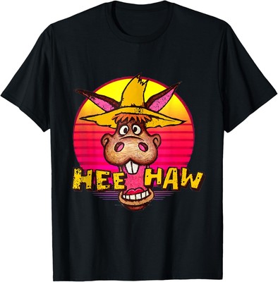 Vitage Donkey Hee Haw Farming Life Farm Animal Farmer T-Shirt