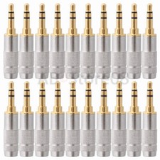 20PCS 3.5mm 3 Pole Male Repair Earphones Plug Connector adapter Soldering