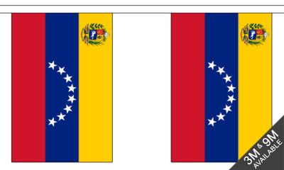 Venezuela Wappen Wimpelkette - 9 Meter 30 Flagge Banner Dekoration