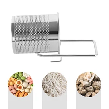 304 Stainless Steel Hot-pot Mesh Net Basket Hanging Noodle Strainer Long Handle