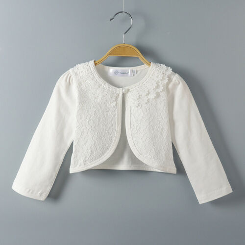 Kleinkind Kinder Baby kleine Mädchen Spitze Prinzessin Bolero Cardigan Achselzucken Tops Kleidung - Bild 7 von 33