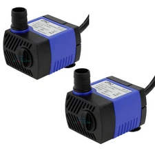 2 X 80GPH Adjustable Submersible Water Pump Aquarium Pond Powerhead Hydroponic