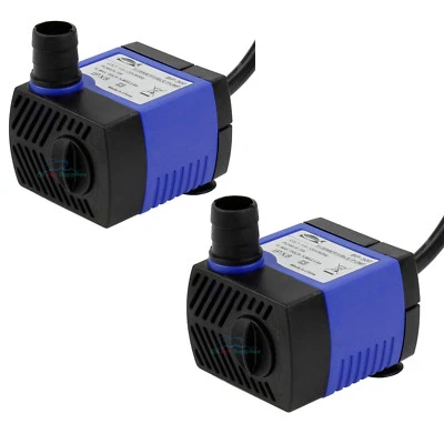 AQUARIUM PHARMACEUTICALS 2 X 80GPH Adjustable Submersible Water Pump Aquarium Pond Powerhead Hydroponic