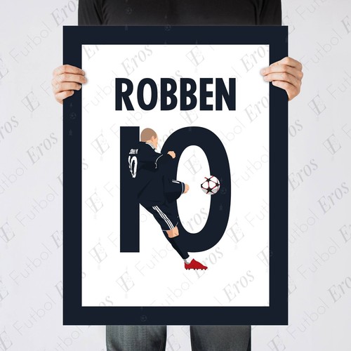 Arjen Robben Volley Goal Series, 2010 Bayern Munich-Man U. Print/Poster/Wall-Art - Picture 12 of 14