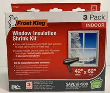 Frost King Heavy Duty Shrink Window Insulation Kit (3-Pack) 42" W x 62" H