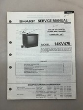 Sharp 14KV475 Original Service Manual Free Shipping