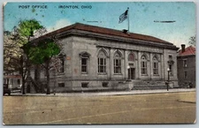 Ironton Ohio 1910 Postcard Post Office
