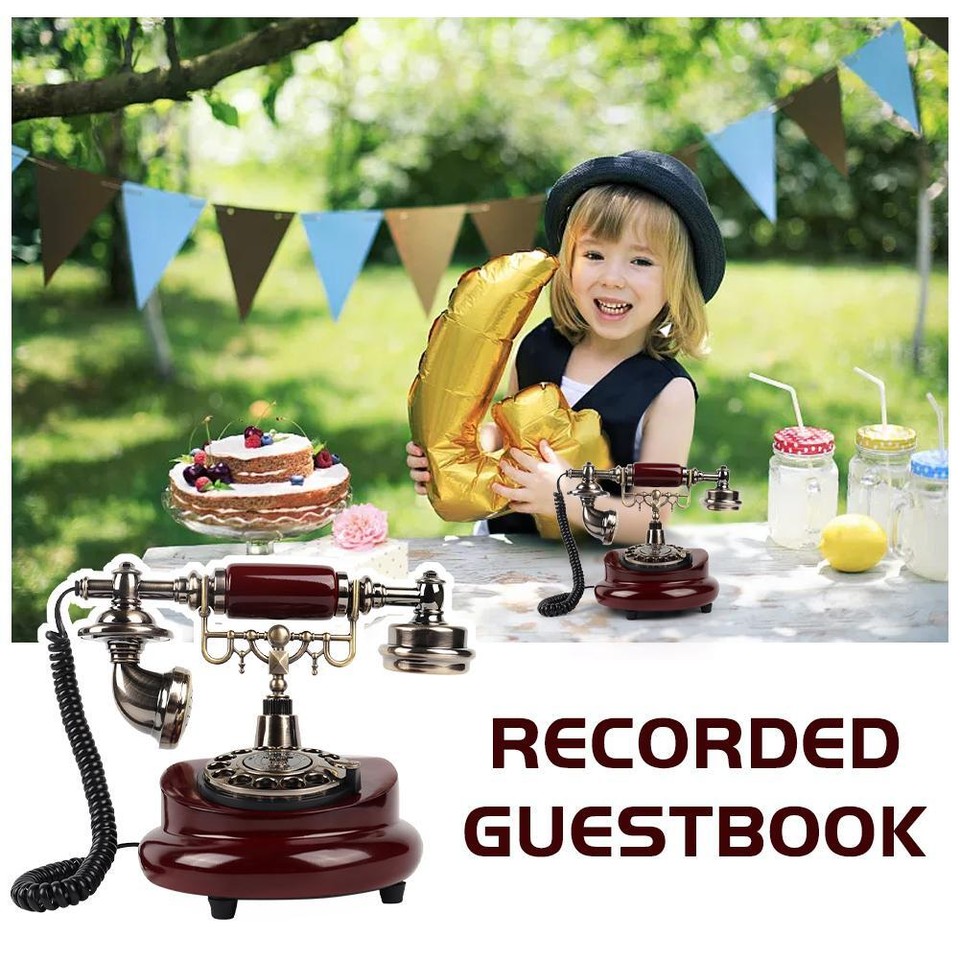 Audio Guest Book Vintage Phone to Record Customized Audio Message