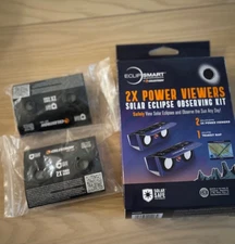 Celestron 2-Pack EclipSmart Safe Solar Power Viewers 2X Magnification NEW