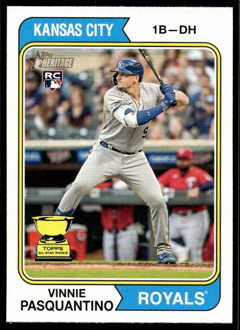 2023 Topps Heritage Vinnie Pasquantino Rookie G411 Kansas City Royals #150
