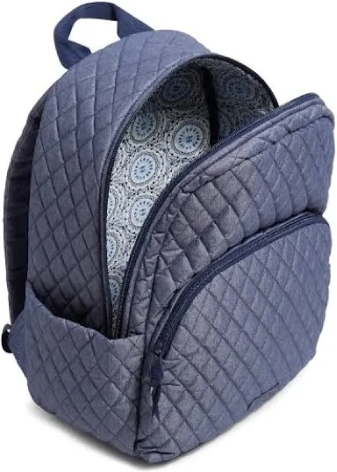 Vera Bradley Denim Blue Quilted Backpack New with Tags - Image 2 of 3